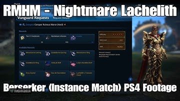 Tera PS4 - RMHM Berserker Footage (Instance Match)