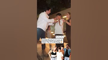 Hrithik & Susanne Khan’s kids Hrehaan & Hridaan Roshan at their Mamo Zayed khan’s b