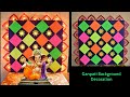 Ganpati Decoration Ideas | Ganpati Background Decoration With Paper |Eco Friendly Ganpati Decoration