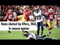 The 49ers shutout the Rams, 28-0, in season opener