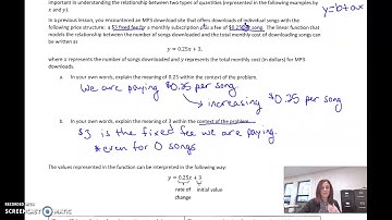 M8 Lesson 6.2 Interpreting Rate of Change and Initial Value1