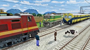 Three Trains STOPS on Same Track Due to Track & Signal Fault :-: EMERGENCY STOP | Train Simulator