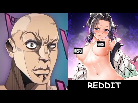 Shinobu Kocho Vs Reddit (the rock reaction meme)