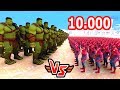 10.000 HULK VS 10.000 ÖRÜMCEK ADAM 😱 - Süper Kahramanlar