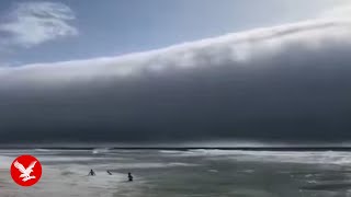 Rare weather phenomenon sweeps Portugal beach during heatwave