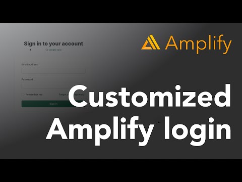 Customizing Amplify's Login