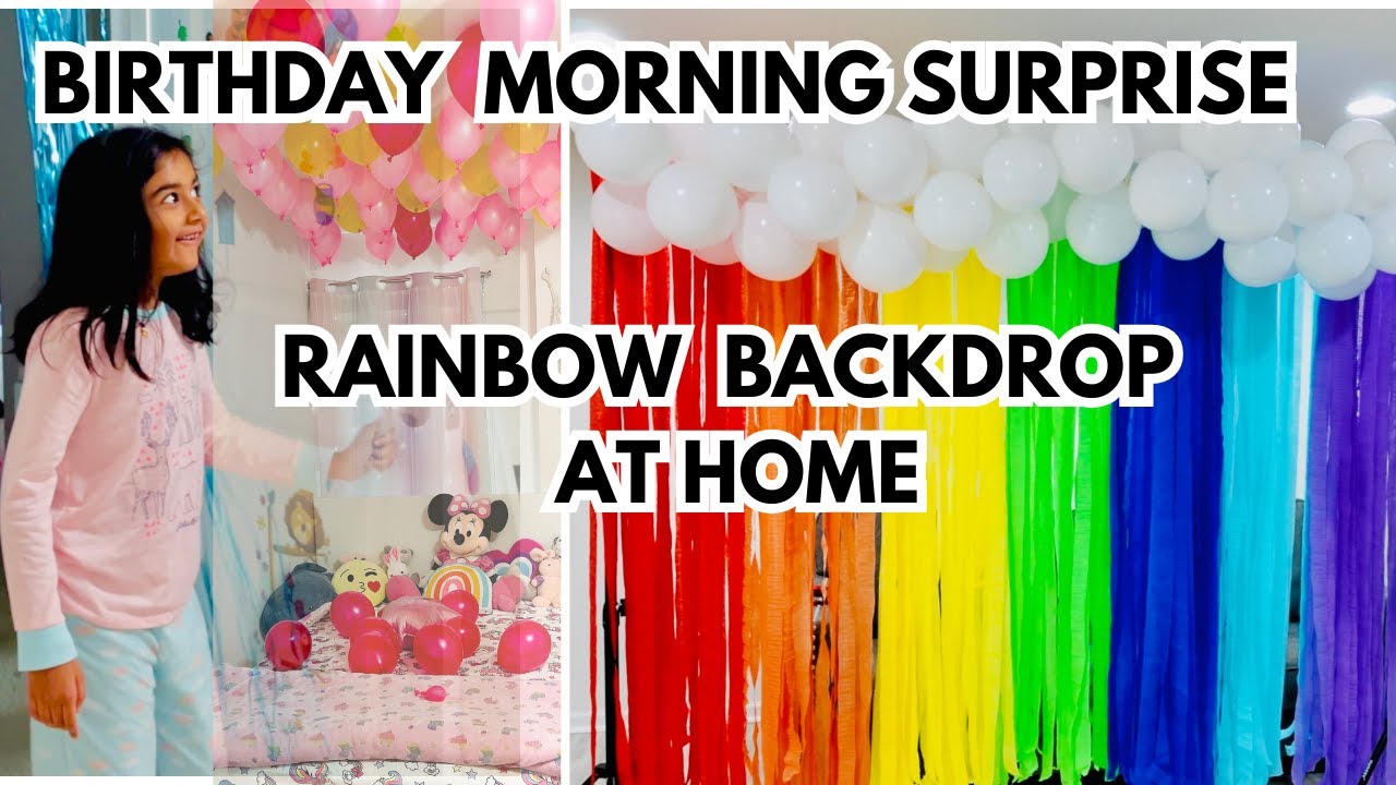 Aaradhya's Rainbow Theme Birthday Decor At Home | Decorated Her Room As Surprise | ItsSupriyas Life