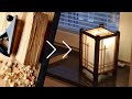 I made a japanese shoji lamp from raw fire wood by hand no power tools