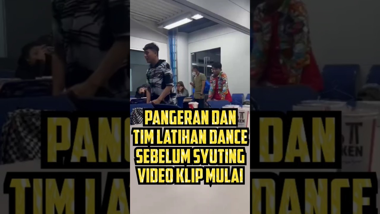 Latihan dance dulu sebelum mulai syuting video klip...