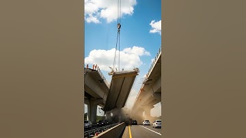 Beam Bridge Collapse While Under Construction!