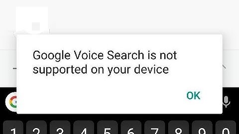 Google Voice Search is not Supported on Your Device
