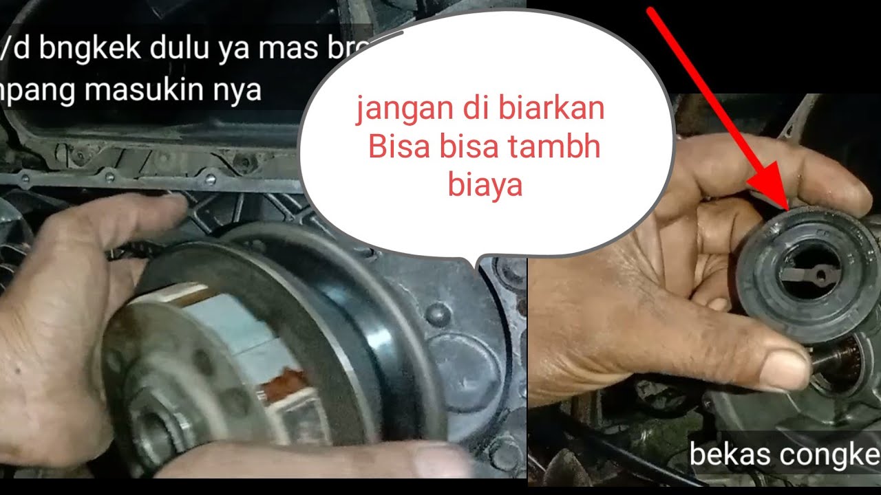 cara mengganti vbelt dan roller motor honda beat fi ESP + Ganti seal