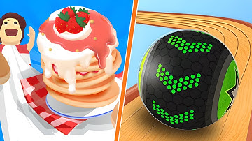 Pancake Run | Going Balls - All Level Gameplay Android,iOS - NEW LEVELS Best Games