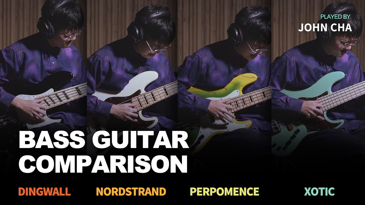 Dingwall Super J5 ,Nordy J5,Performance YB5-21, Xotic XJ-IT 5  4 Bass Guitars Shootout with John Cha