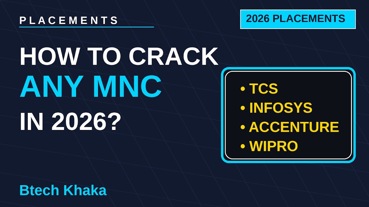 How to crack MNCs in 2026? Complete Roadmap | B.Tech To Software ...