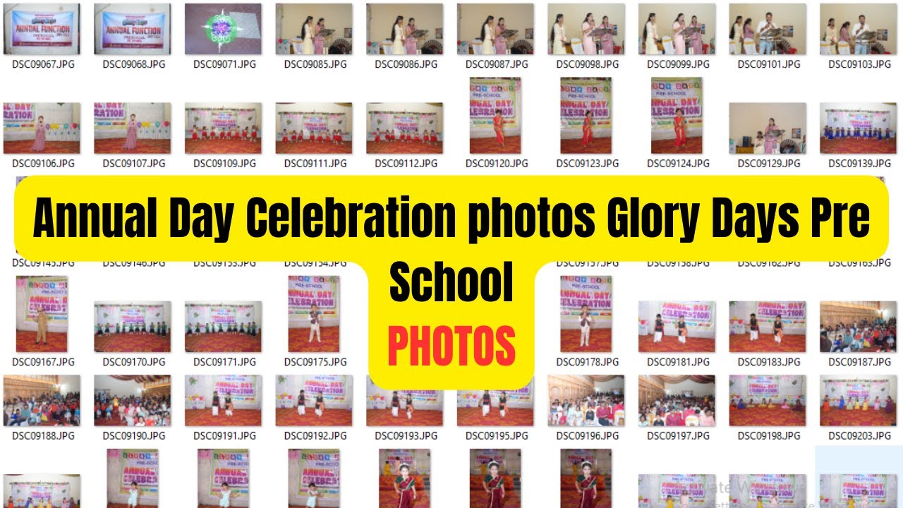 Annual Day Celebration photos Glory Days Pre School - YouTube