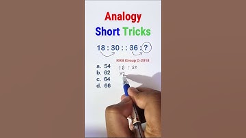 Number Analogy Reasoning Short Tricks  | #reasoning short tricks #ssc #ssccgl #sscgd #sscchsl