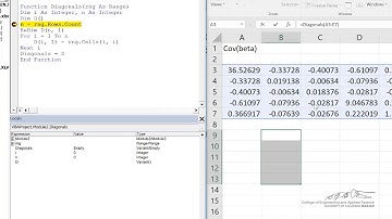 VBA Example: Diagonals Array Function