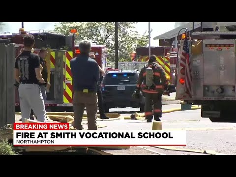 Crews battling fire at Smith Vocational and Agricultural High School in Northampton