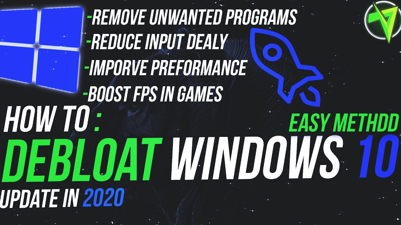 🔧How To Debloat Windows 10 For Gaming Make Windows Lite FPS Boost