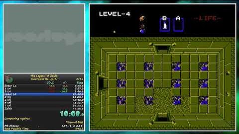 The Legend of Zelda (NES speedrun) First Quest Swordless "no up+a" in 39:59