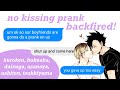 no kissing prank, backfired! | haikyuu boyfriend challenge