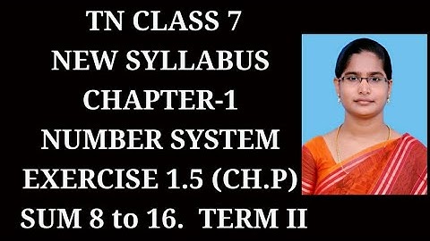 7th std maths ch-1 Number system T-2 | Ex-1.5 (8 to 16) sums |samacheer 2020