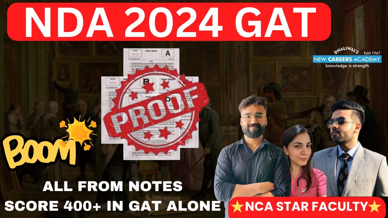 HOW TO SCORE 400+ IN GAT SECTION NDA | NDA 2 2024 | New Careers Academy ...