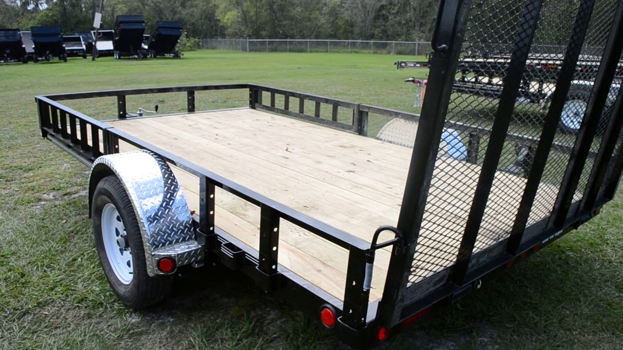 7x12 PJ Trailers Utility Trailer YouTube