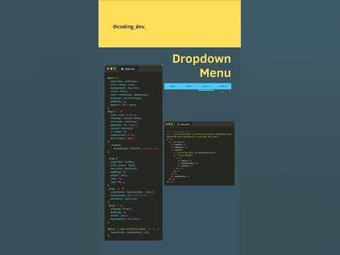 Navbar with Drop-down menu using HTML and CSS - YouTube