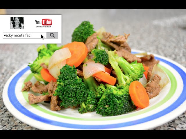 Como hacer comida china-Carne con Brocoli 