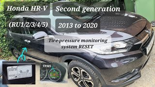 how to reset Tyre Pressure Warning Sign on Honda HR-V #tpms #tire