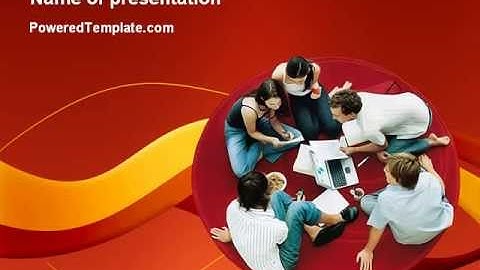 Young Team Work PowerPoint Template by PoweredTemplate.com