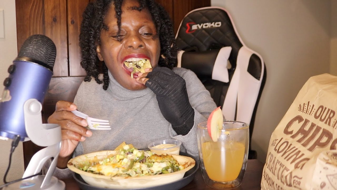 Chipotle Bowl With Tortilla ASMR Eating Sounds