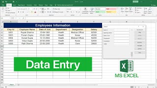 Data Entry using Form in Microsoft Excel 2021 | Data Entry in Excel