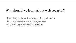 Introduction to Website Security Introducing Web Security