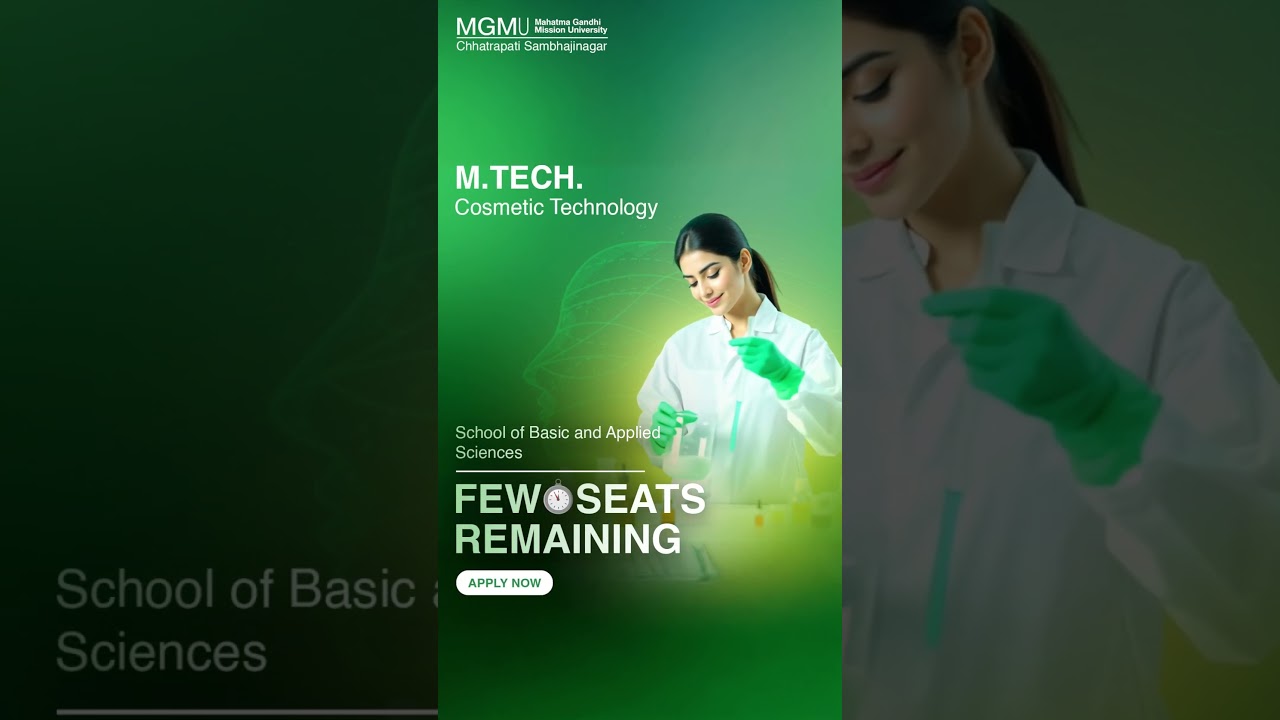 M.Tech in Cosmetic Technology | Admissions Open 2025–26