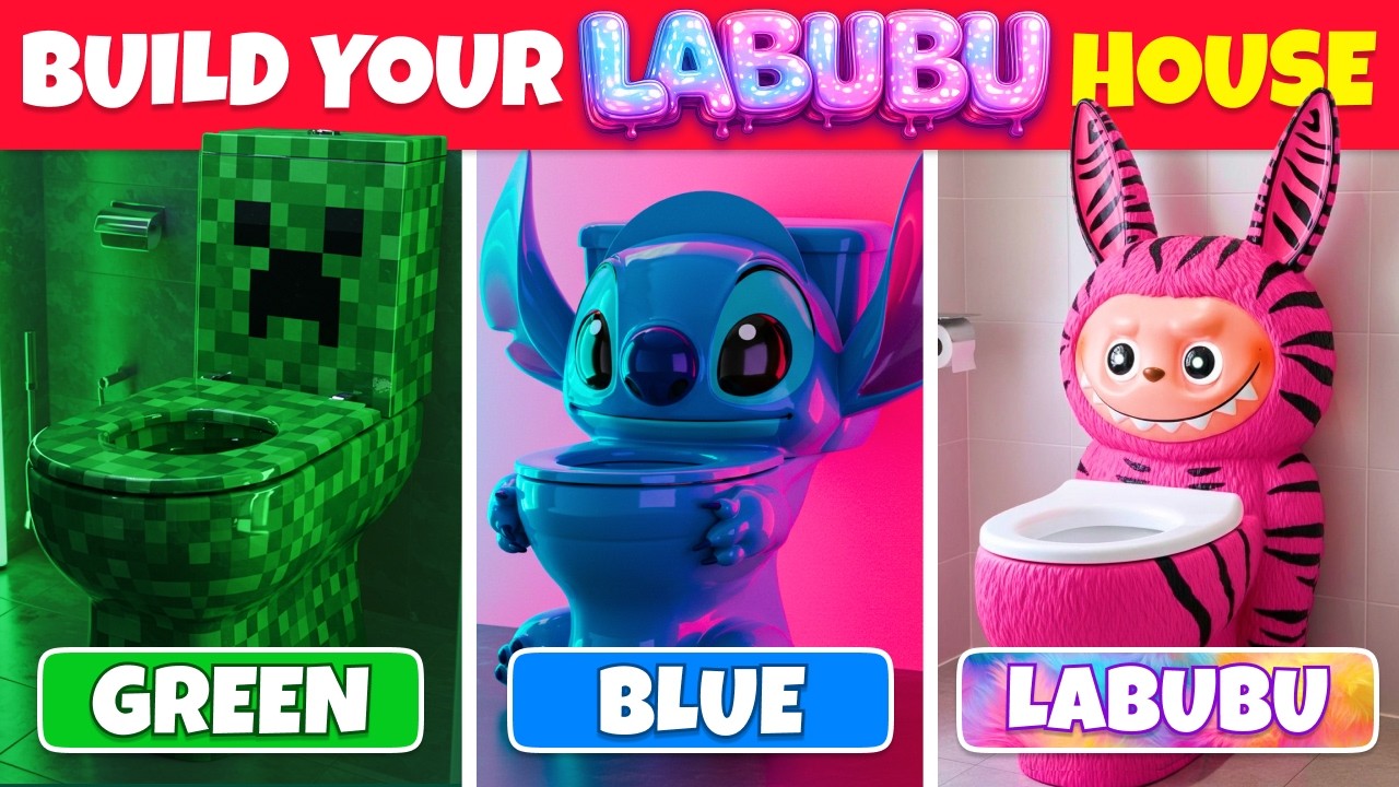 BlUE, GREEN OR LABUBU...? Build Your Labubu Dream Home🤩💖 Gloria Games