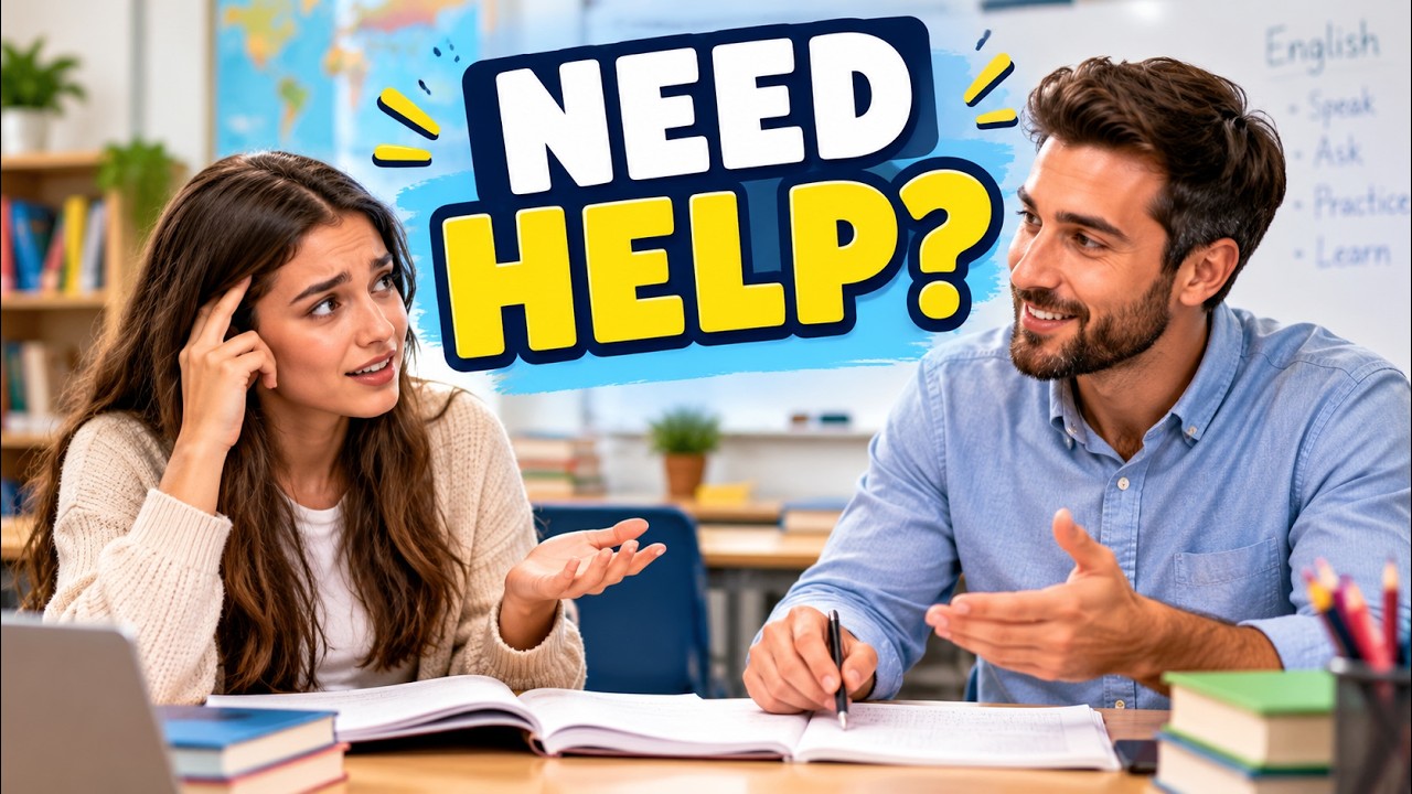 Basic English Conversation: Asking for Help in Class (Daily English ...
