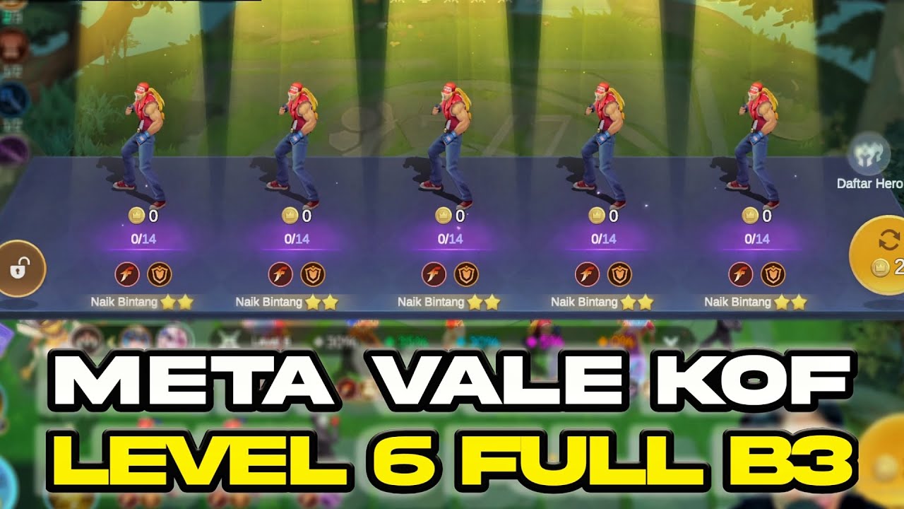 TRIK VALE KOF FULL B3 DI LEVEL 6 MUSUH AUTO TERKEJUT!!! COMBO VALE TERGILA S4