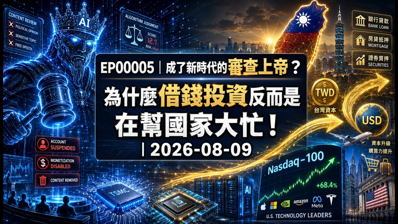 EP5 CLEC James 漫聊｜成了新時代的審查上帝？為什麼借錢投資反而是在幫國家大忙！｜2026-08-09