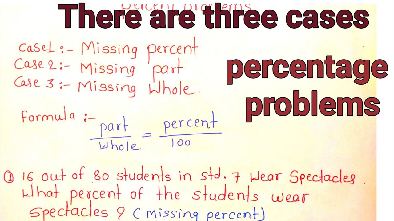 Percentage problems | percentage problems kaise solve kare | percentage |