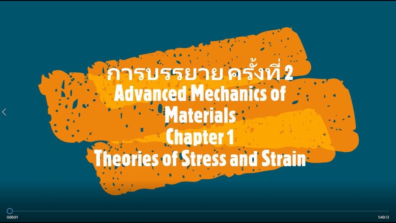 02 Chapter 1 Theories of Stress and Strain Part 1 Advanced Mechanics of ...