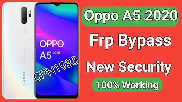 Oppo a5 2020 Frp Bypass l New Security l Oppo CPH1933 Google Account Bypass l 100% Working