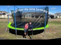 TRAMPOLINE ASSEMBLY FOR BIRTHDAY SURPRISE