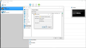 How to create a shared folder between the virtual machine (ubantu) and host os (windows)