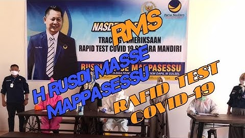 CEGAH COVID-19, RMS DAN NASDEM PINRANG GELAR RAPIF TEST MANDIRI