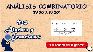 24/27 - Analisis Combinatorio Algebra y Ecuaciones | Ejercicios Resueltos (PASO A PASO)