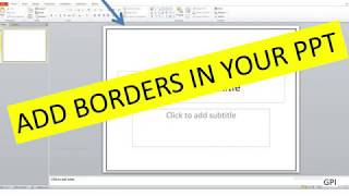 How to add border in PowerPoint