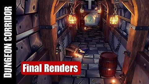 BLENDER: DUNGEON CORRIDOR: FINAL RENDERS (PART 8)